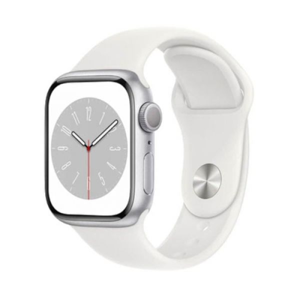 Apple Watch Series 8 - 41mm Viền Nhôm Dây Cao Su (Bản LTE) - Trắng